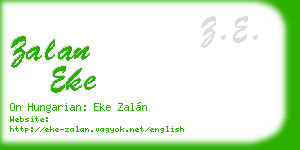 zalan eke business card